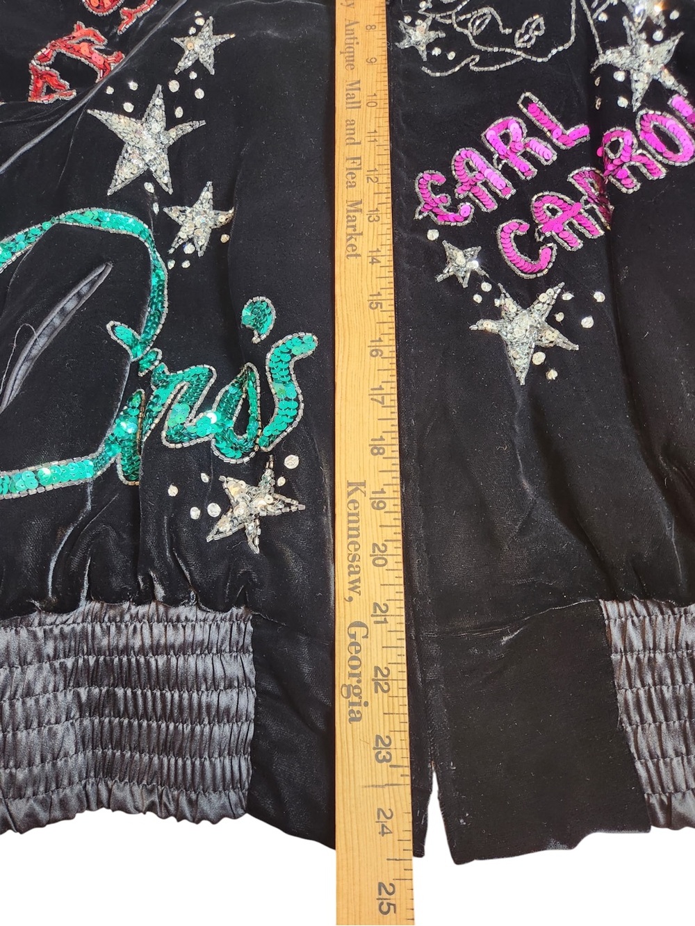VTG 80s Bob Mackie Sequin Jacket Old Hollywood Mocambo Earl Carroll Velvet M - Picture 13 of 15